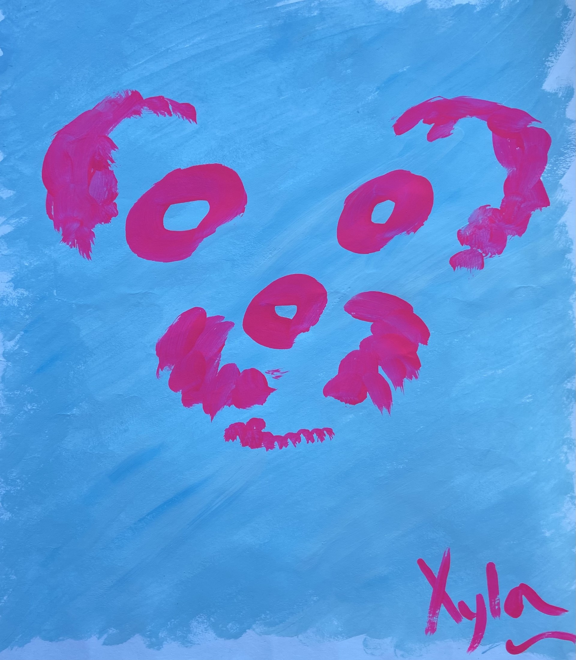 Minimalist Xyla blue and pink by Betty Adamou
