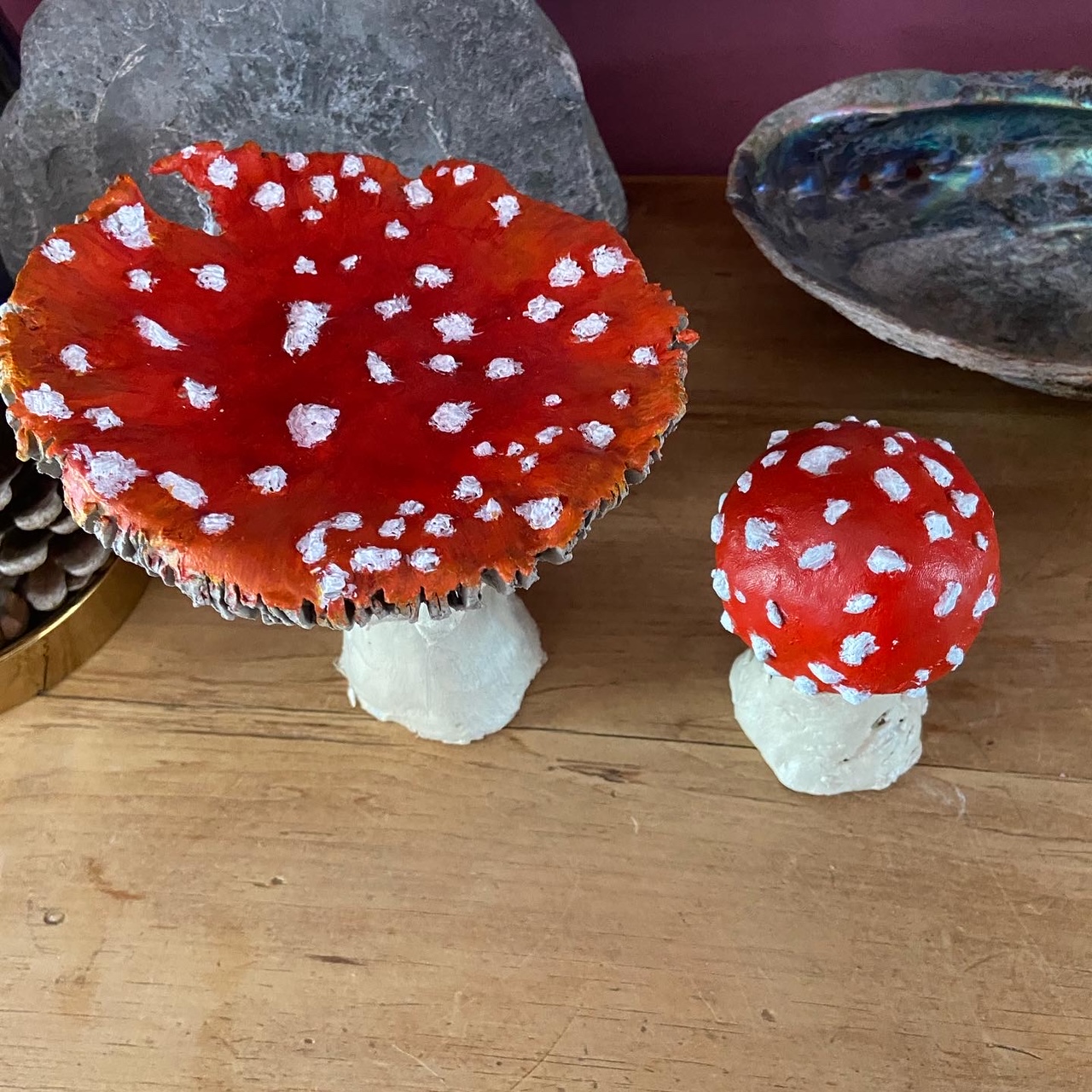 Clay Fly Agaric mushrooms by Betty Adamou
