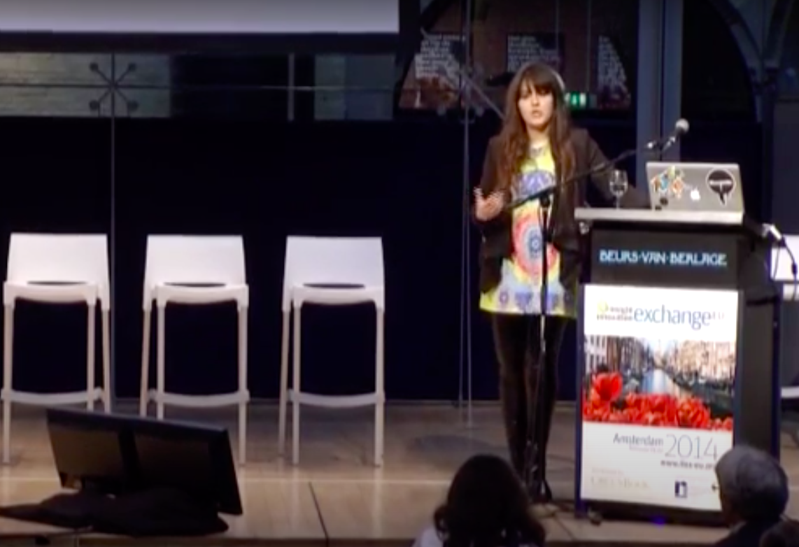 Betty Adamou speaking at the IIeX Europe conference in 2014