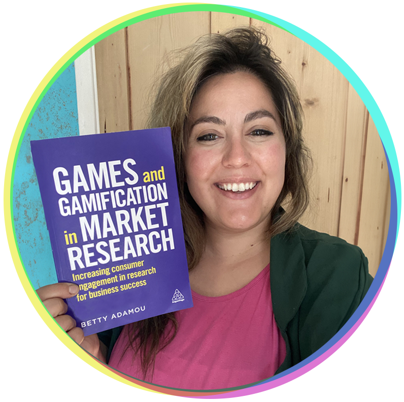 Betty Adamou with Games and Gamification in Market Research book