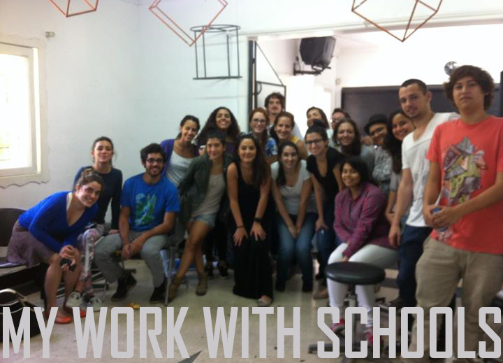 Betty Adamou teaching at the Prodiseño Design School in Caracas, Venezuela
