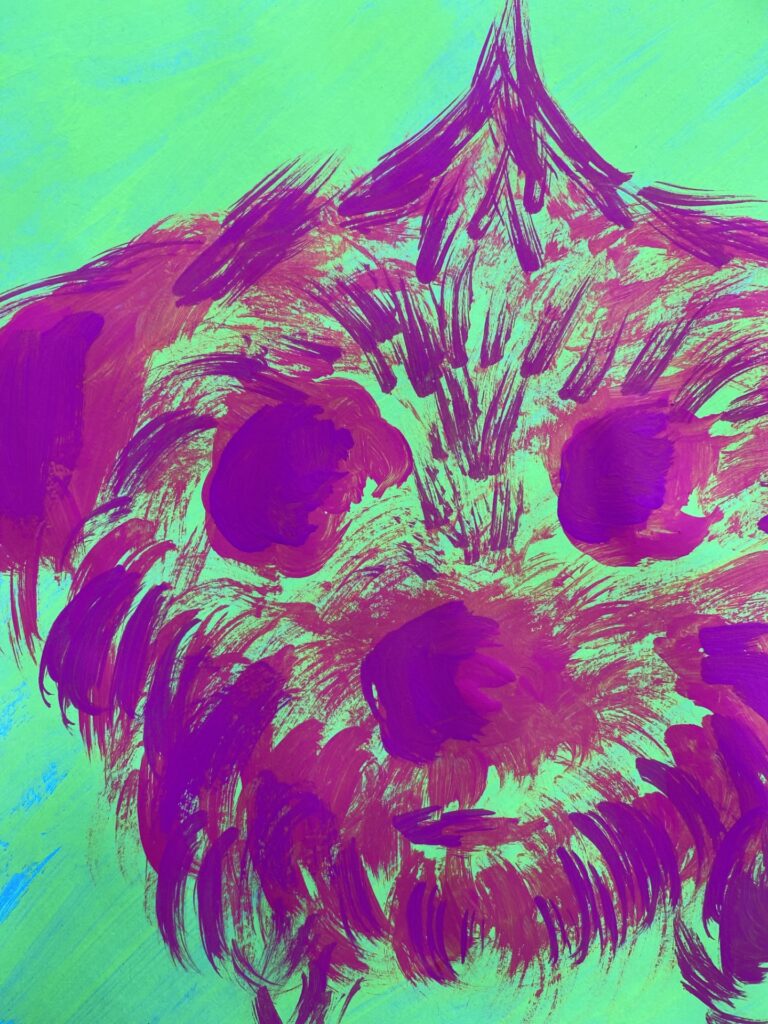 Xyla in neon lilac and pink